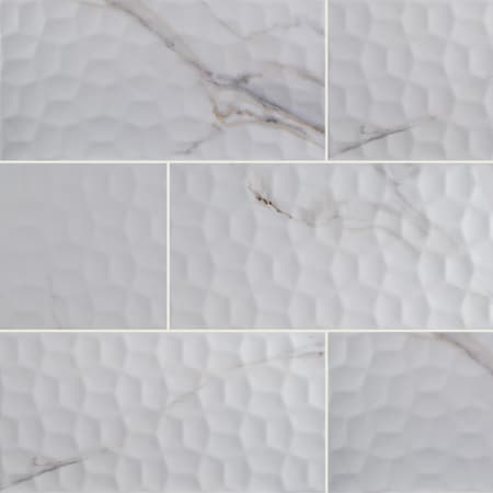 Adella Viso Calacatta 12 In. X 24 In. Glazed Ceramic Wall Tile, 7PK